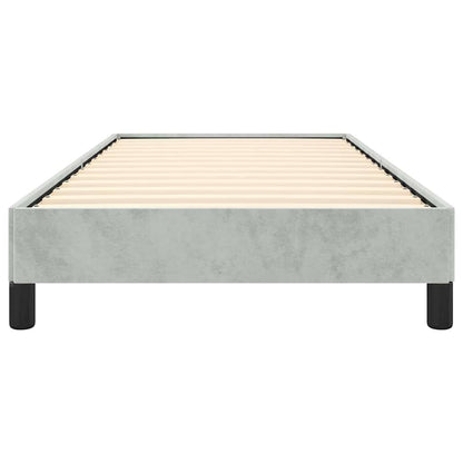 vidaXL Bed Frame without Mattress Light Grey 100x203 cm Twin XL Velvet