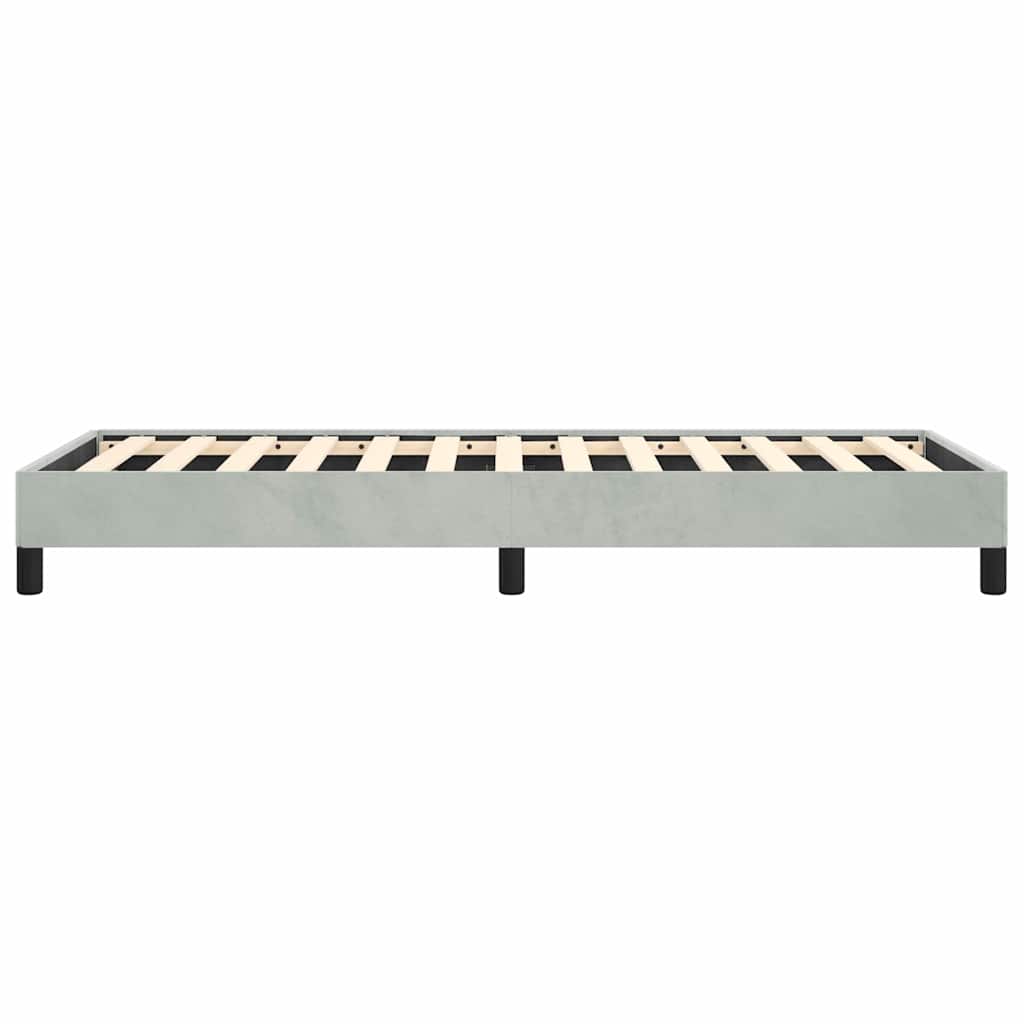 vidaXL Bed Frame without Mattress Light Grey 100x203 cm Twin XL Velvet