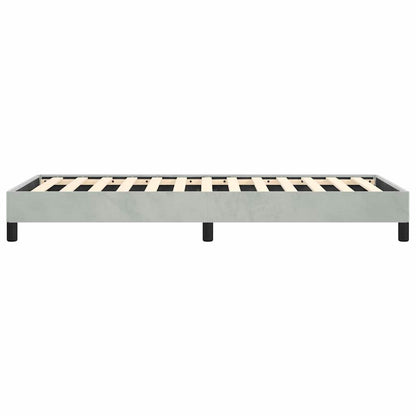 vidaXL Bed Frame without Mattress Light Grey 100x203 cm Twin XL Velvet
