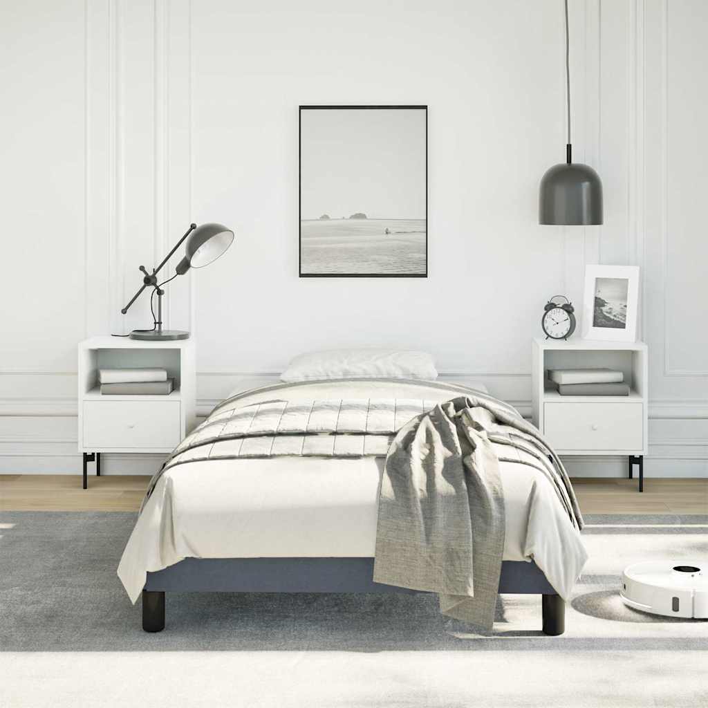 vidaXL Bed Frame without Mattress Dark Grey 100x203 cm Twin XL Velvet