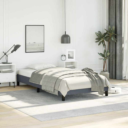 vidaXL Bed Frame without Mattress Dark Grey 100x203 cm Twin XL Velvet