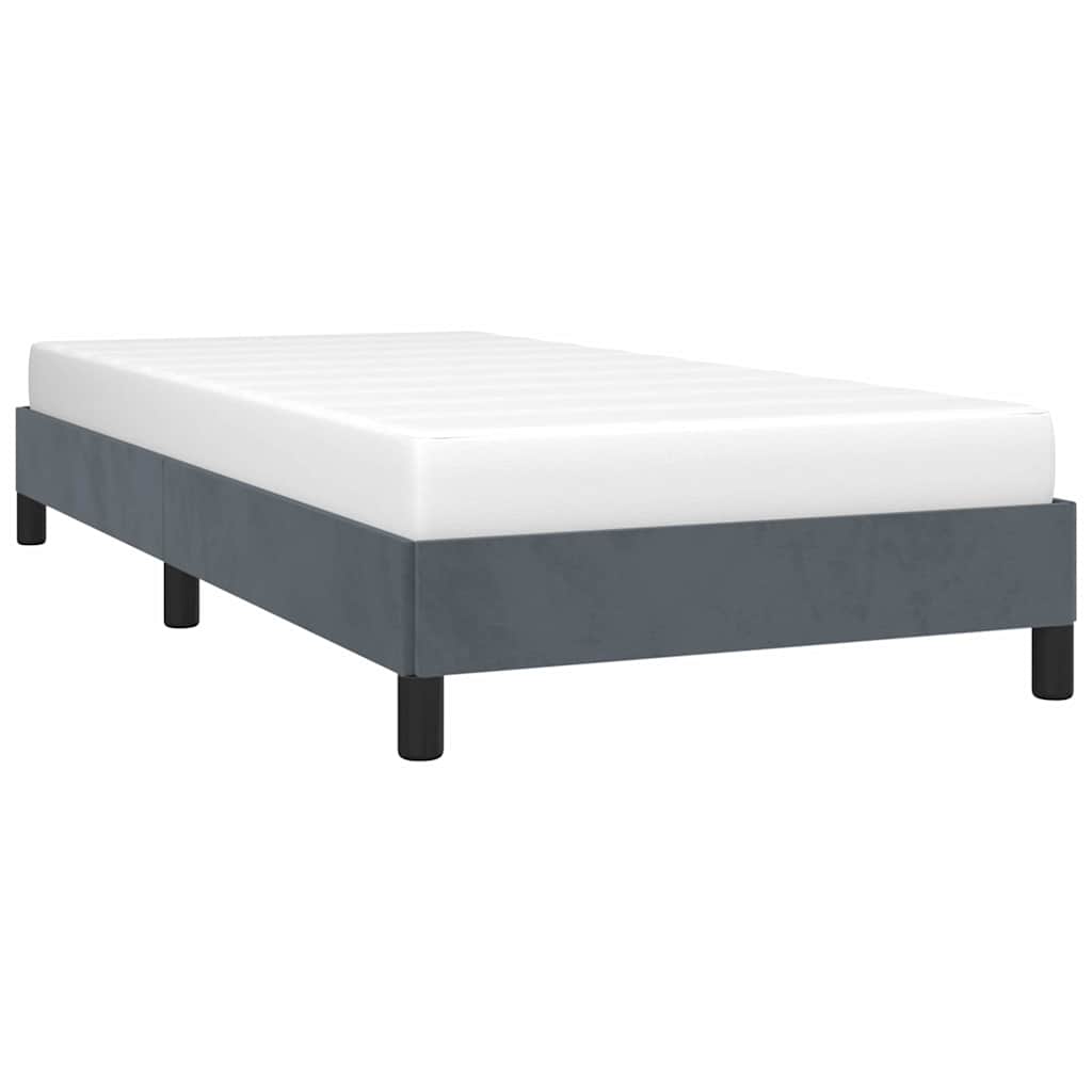 vidaXL Bed Frame without Mattress Dark Grey 100x203 cm Twin XL Velvet