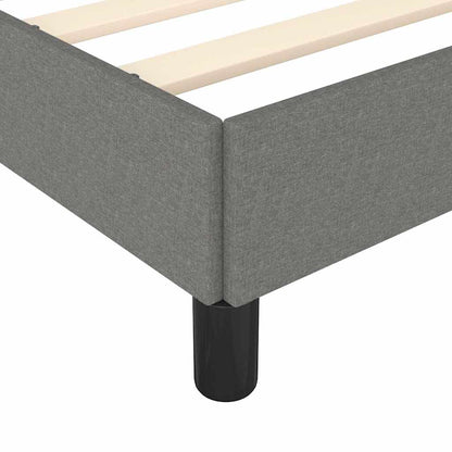 vidaXL Bed Frame without Mattress Dark Grey 100x190 cm Twin Fabric