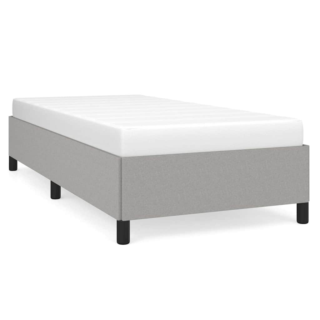 vidaXL Bed Frame without Mattress Light Grey 100x203 cm Twin XL Fabric