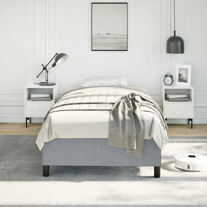 vidaXL Bed Frame without Mattress Light Grey 100x203 cm Twin XL Fabric