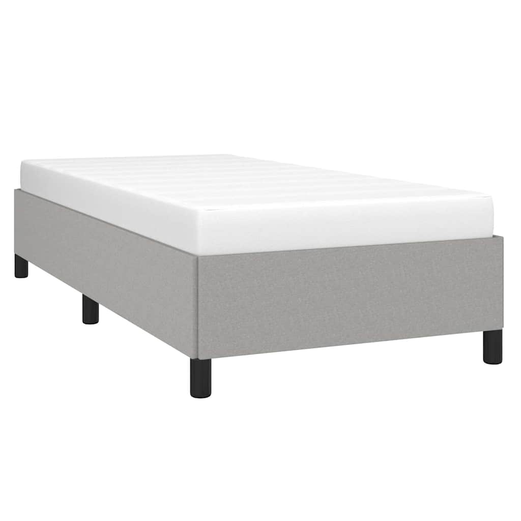 vidaXL Bed Frame without Mattress Light Grey 100x203 cm Twin XL Fabric