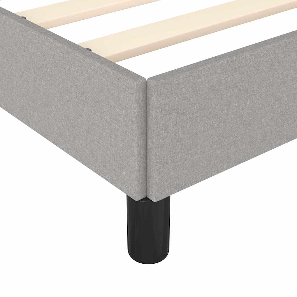 vidaXL Bed Frame without Mattress Light Grey 100x203 cm Twin XL Fabric