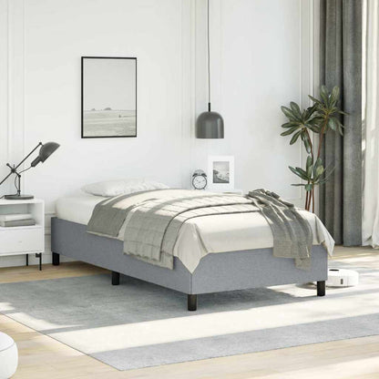 vidaXL Bed Frame without Mattress Light Grey 100x203 cm Twin XL Fabric