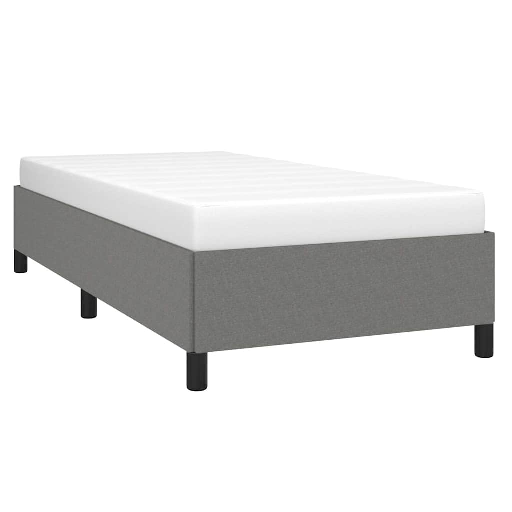 vidaXL Bed Frame without Mattress Dark Grey 100x203 cm Twin XL Fabric