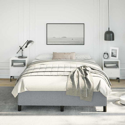 vidaXL Bed Frame without Mattress Light Grey 137x190 cm Full Fabric