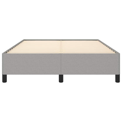 vidaXL Bed Frame without Mattress Light Grey 137x190 cm Full Fabric