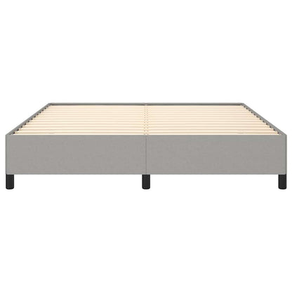 vidaXL Bed Frame without Mattress Light Grey 193x203 cm King Fabric