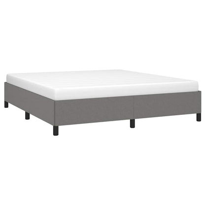 vidaXL Bed Frame without Mattress Dark Grey 193x203 cm King Fabric