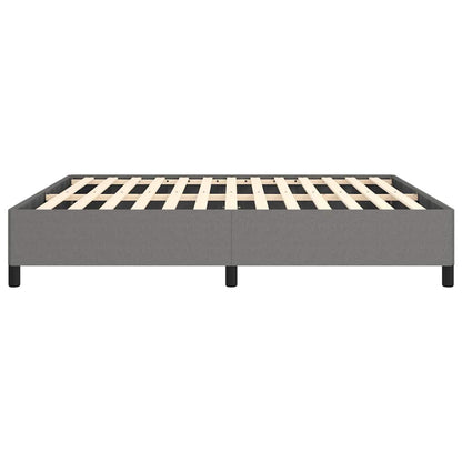 vidaXL Bed Frame without Mattress Dark Grey 193x203 cm King Fabric