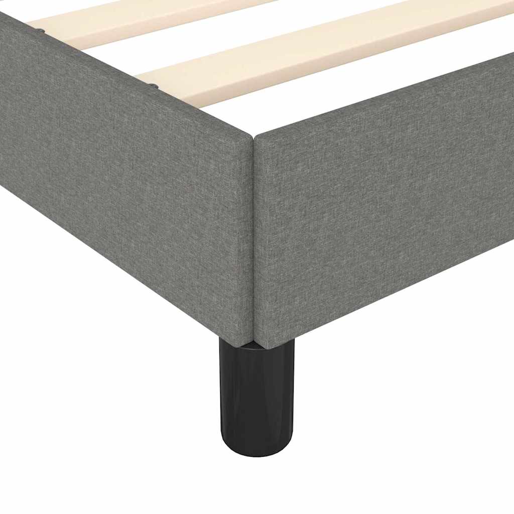 vidaXL Bed Frame without Mattress Dark Grey 193x203 cm King Fabric