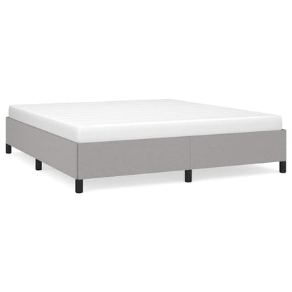 vidaXL Bed Frame without Mattress Light Grey California King Fabric