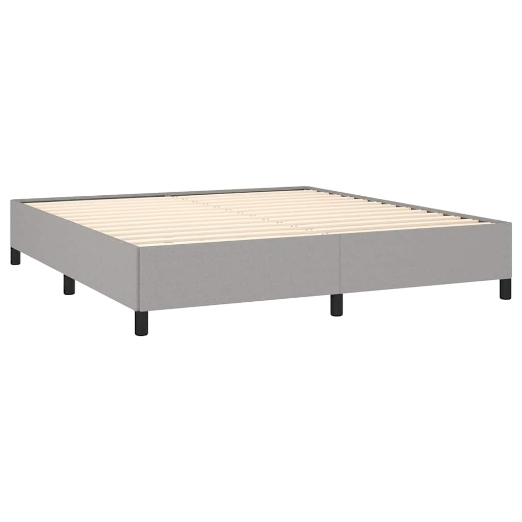 vidaXL Bed Frame without Mattress Light Grey California King Fabric