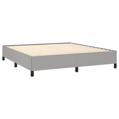 vidaXL Bed Frame without Mattress Light Grey California King Fabric