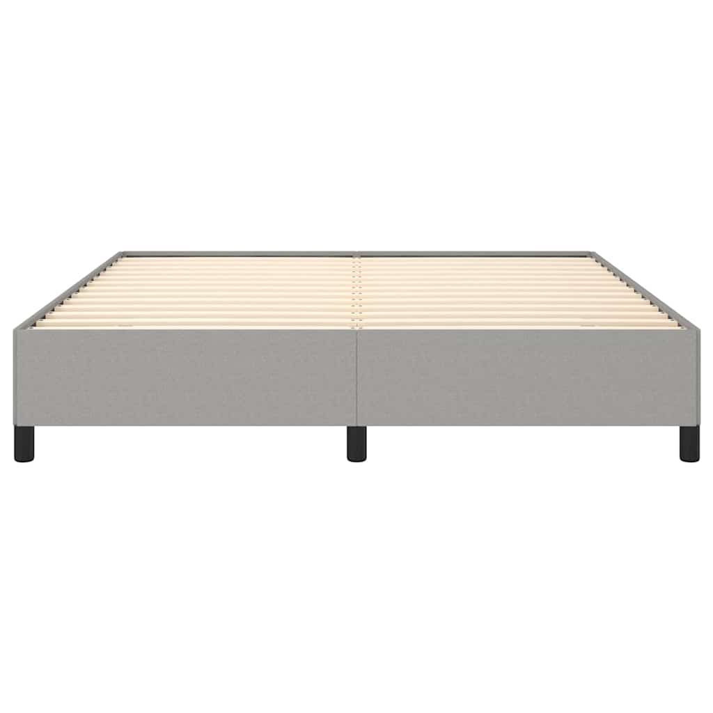 vidaXL Bed Frame without Mattress Light Grey California King Fabric