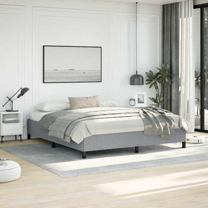 vidaXL Bed Frame without Mattress Light Grey California King Fabric