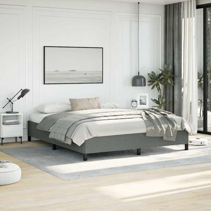 vidaXL Bed Frame without Mattress Dark Grey California King Fabric