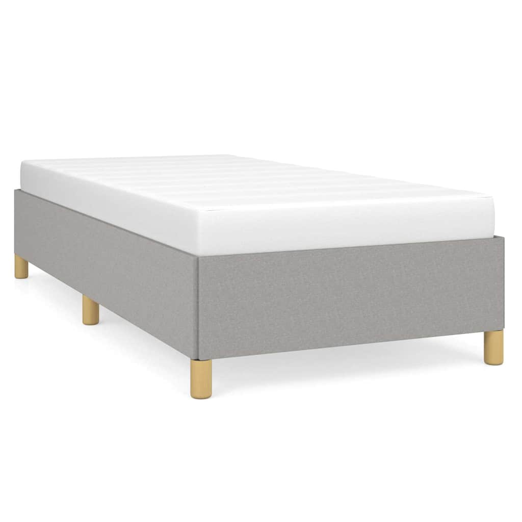 vidaXL Bed Frame without Mattress Light Grey 100x203 cm Twin XL Fabric