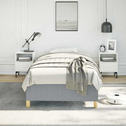 vidaXL Bed Frame without Mattress Light Grey 100x203 cm Twin XL Fabric
