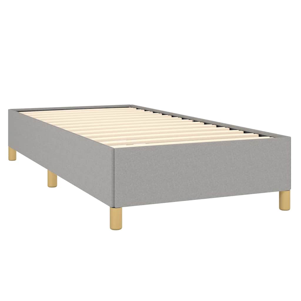 vidaXL Bed Frame without Mattress Light Grey 100x203 cm Twin XL Fabric