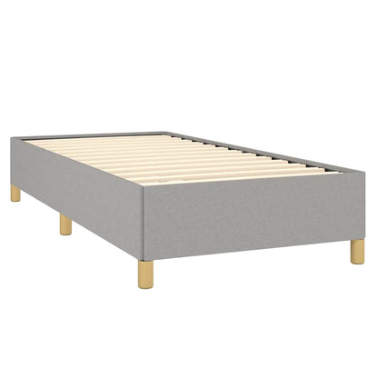 vidaXL Bed Frame without Mattress Light Grey 100x203 cm Twin XL Fabric
