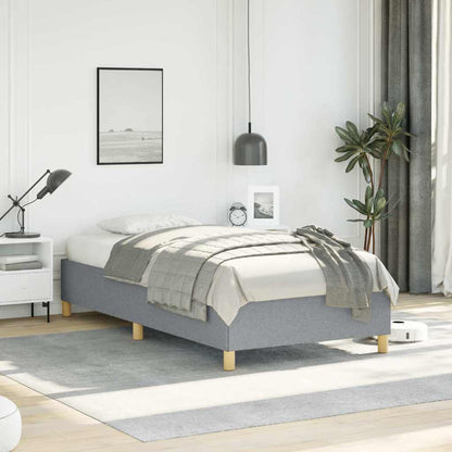 vidaXL Bed Frame without Mattress Light Grey 100x203 cm Twin XL Fabric
