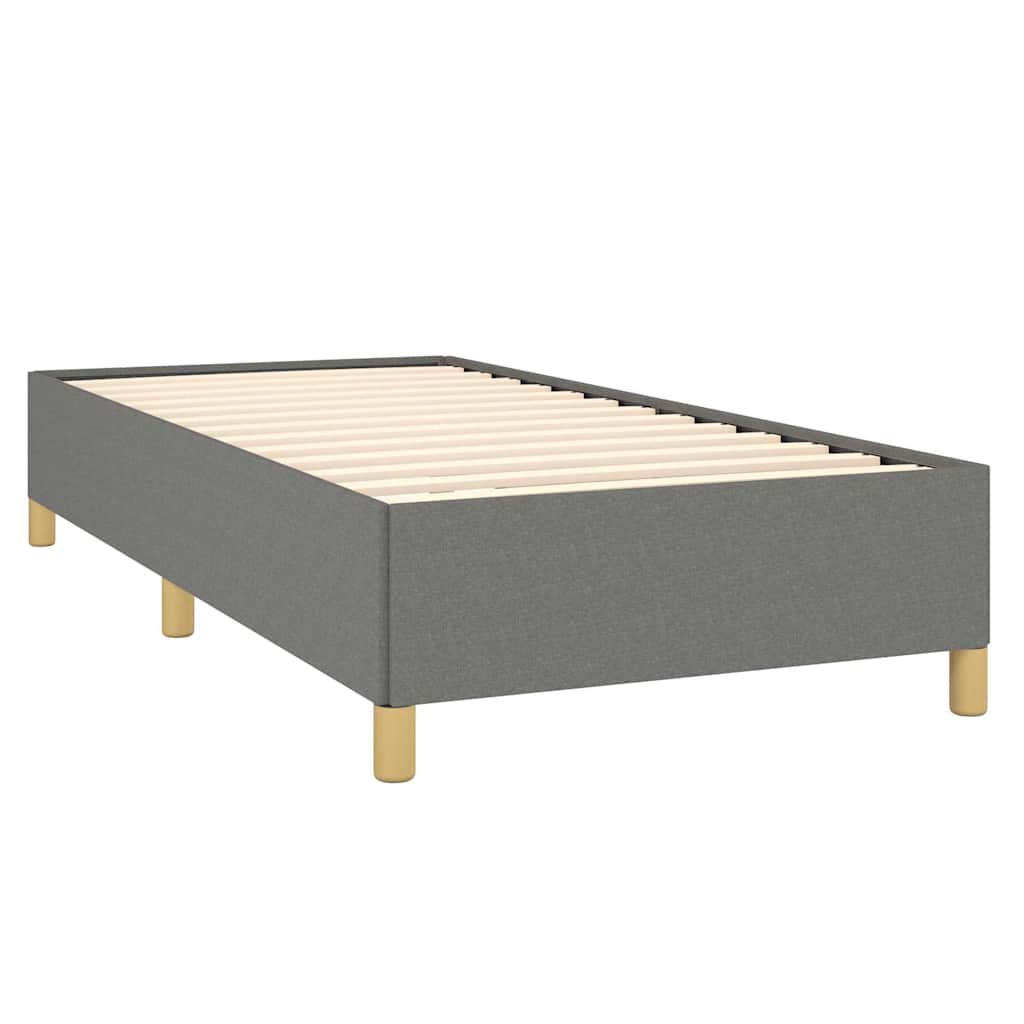 vidaXL Bed Frame without Mattress Dark Grey 100x203 cm Twin XL Fabric
