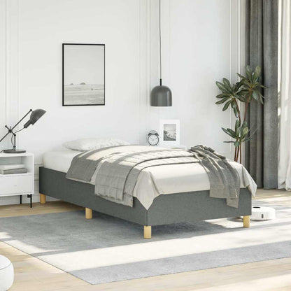 vidaXL Bed Frame without Mattress Dark Grey 100x203 cm Twin XL Fabric