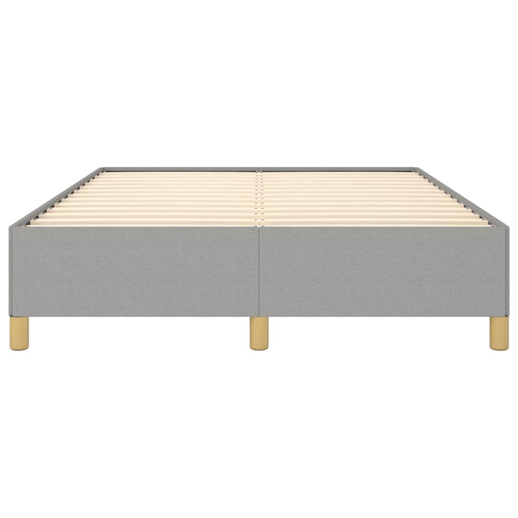 vidaXL Bed Frame without Mattress Light Grey 137x190 cm Full Fabric