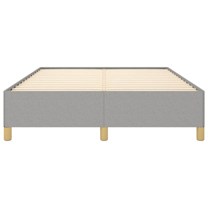vidaXL Bed Frame without Mattress Light Grey 137x190 cm Full Fabric