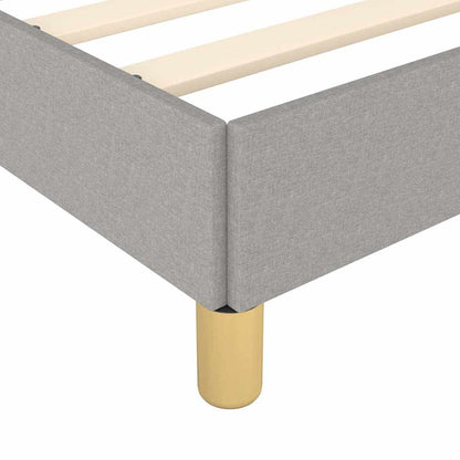vidaXL Bed Frame without Mattress Light Grey 137x190 cm Full Fabric