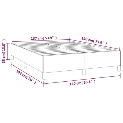 vidaXL Bed Frame without Mattress Light Grey 137x190 cm Full Fabric