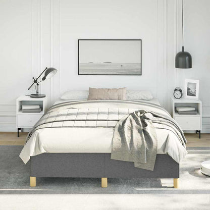 vidaXL Bed Frame without Mattress Dark Grey 137x190 cm Full Fabric