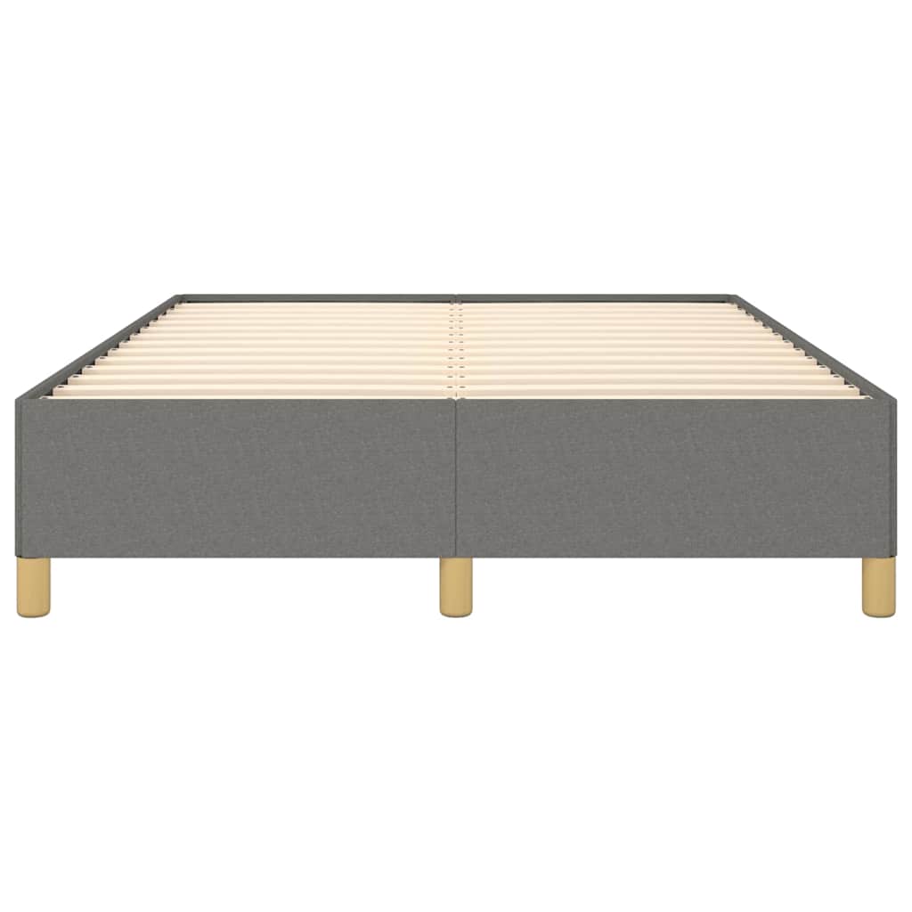 vidaXL Bed Frame without Mattress Dark Grey 137x190 cm Full Fabric