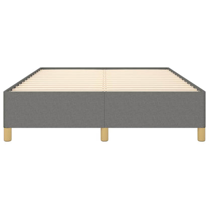 vidaXL Bed Frame without Mattress Dark Grey 137x190 cm Full Fabric