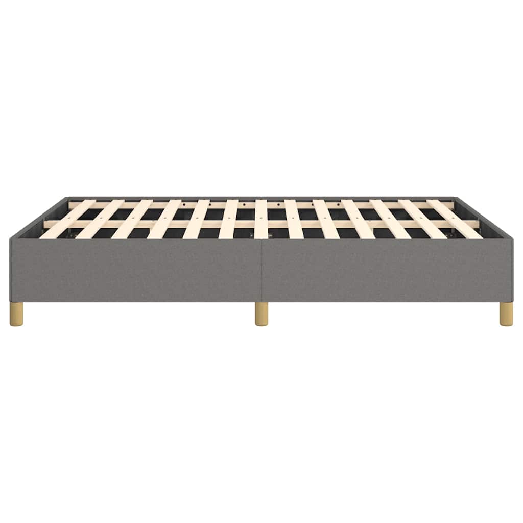 vidaXL Bed Frame without Mattress Dark Grey 137x190 cm Full Fabric