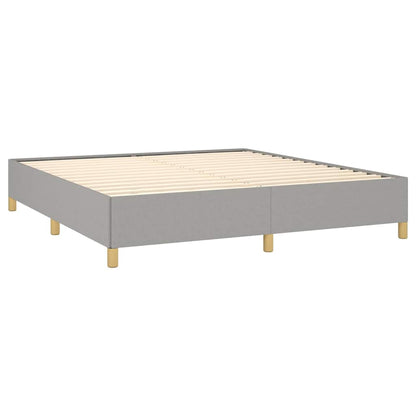 vidaXL Bed Frame without Mattress Light Grey 152x203 cm Queen Fabric