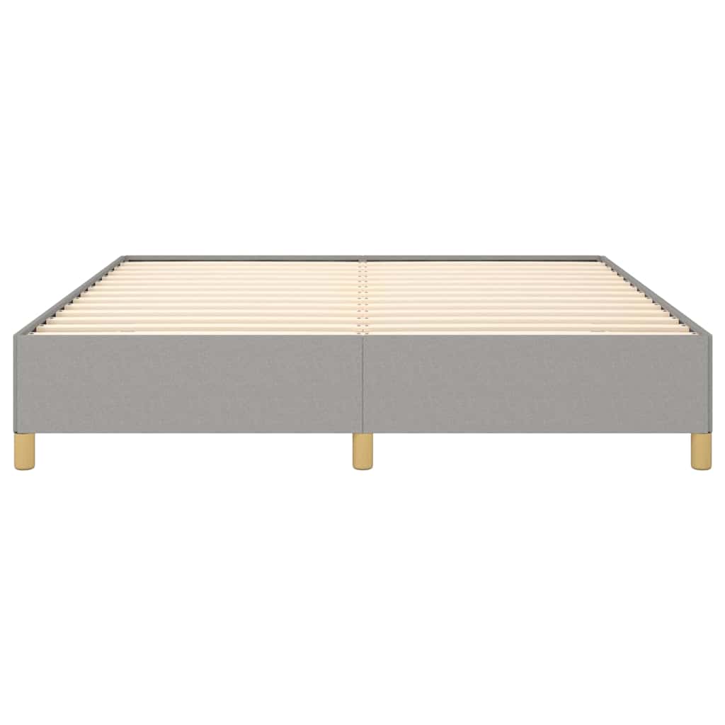 vidaXL Bed Frame without Mattress Light Grey 152x203 cm Queen Fabric
