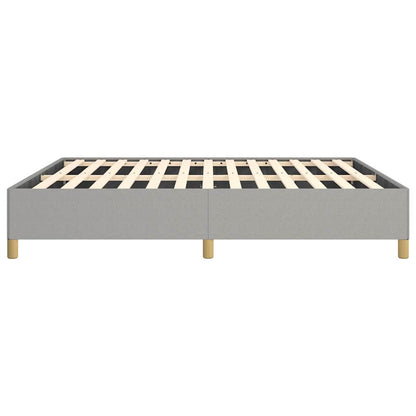 vidaXL Bed Frame without Mattress Light Grey 193x203 cm King Fabric