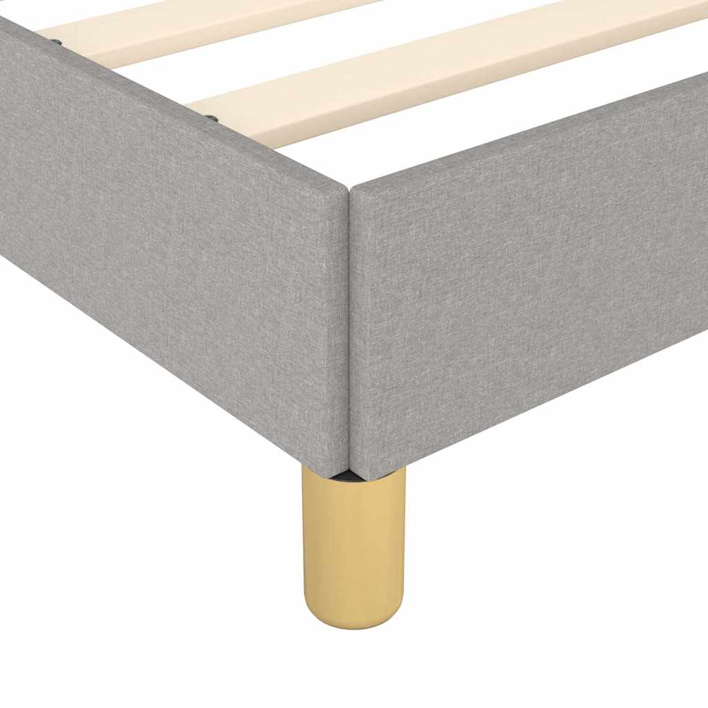 vidaXL Bed Frame without Mattress Light Grey 193x203 cm King Fabric