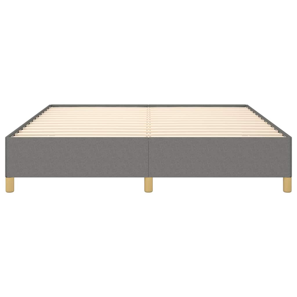 vidaXL Bed Frame without Mattress Dark Grey 193x203 cm King Fabric