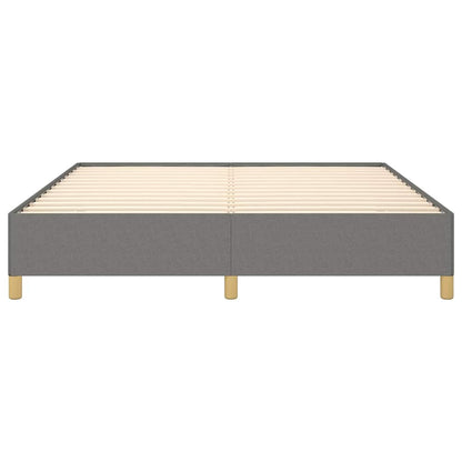 vidaXL Bed Frame without Mattress Dark Grey 193x203 cm King Fabric