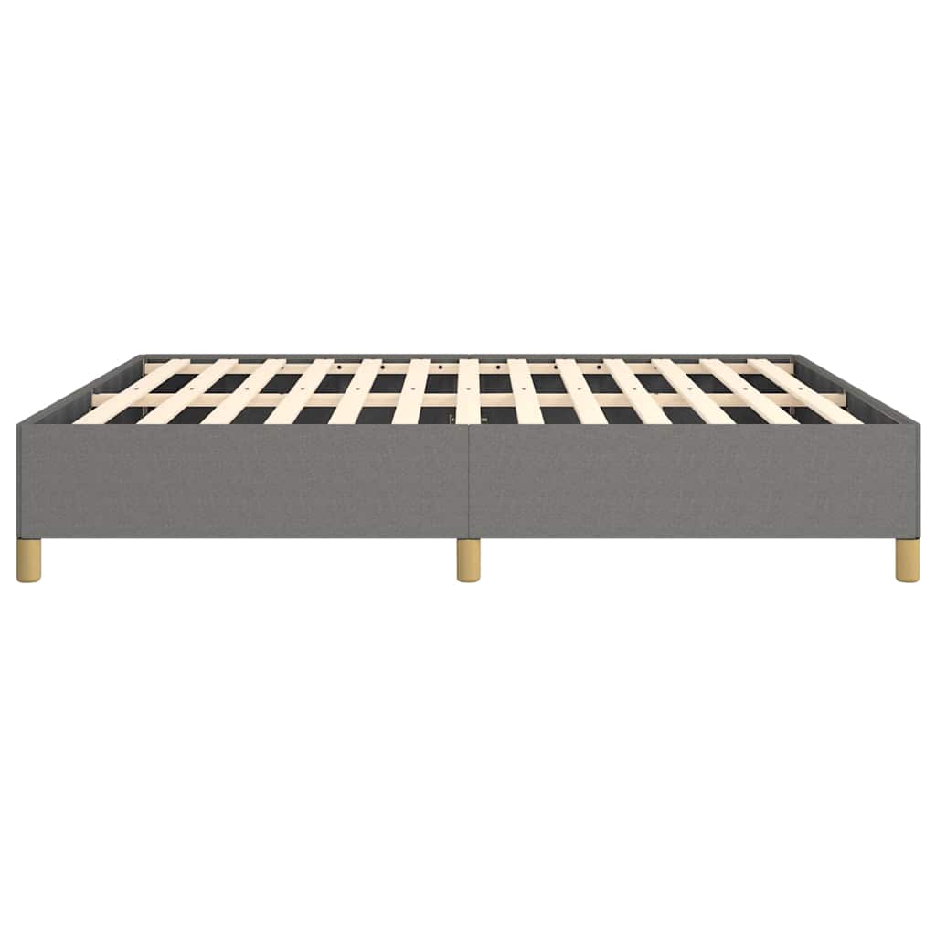 vidaXL Bed Frame without Mattress Dark Grey 193x203 cm King Fabric