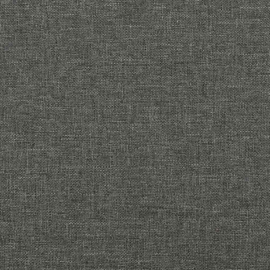 vidaXL Bed Frame without Mattress Dark Grey 193x203 cm King Fabric