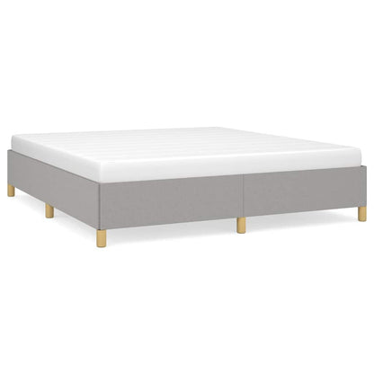 vidaXL Bed Frame without Mattress Light Grey California King Fabric
