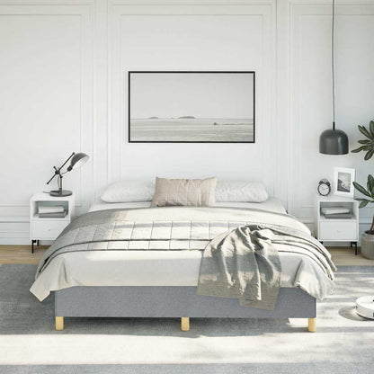 vidaXL Bed Frame without Mattress Light Grey California King Fabric